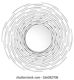 Abstract circle banner with place for text. Circular, rotating background, vector illustration.