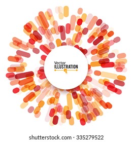 Abstract Circle Banner. Stylized Firework. Vector Illustration.