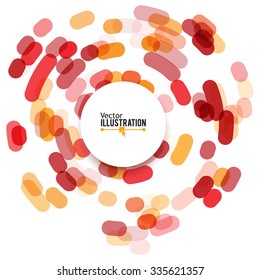 Abstract Circle Banner. Stylized Firework. Vector Illustration.