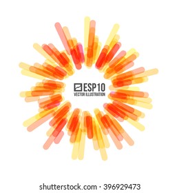 Abstract Circle Banner. Stylized Firework. Vector illustration