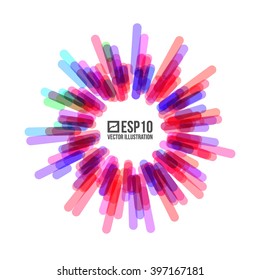 Abstract Circle Banner. Stylized Firework. Vector illustration