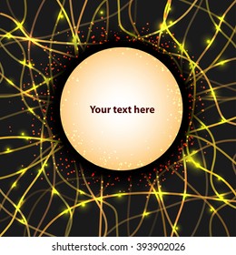 abstract circle banner for your text with light effect