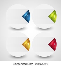 abstract circle banners with crystals, design template