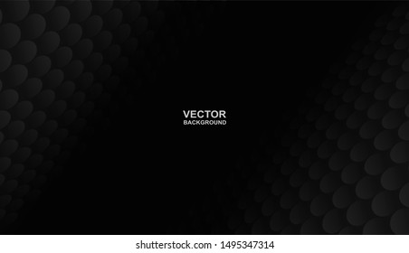 Abstract. Circle black background. light and shadow. copy space .Vector.