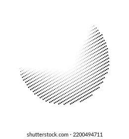 Abstrakter Kreis, schwarzer Halbton auf weißem Hintergrund. Vektorgrafik eps10.