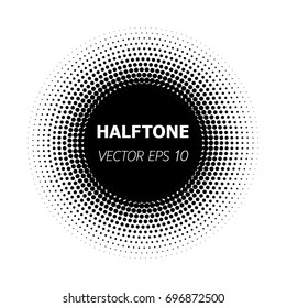Abstract circle black halftone on white background. Vector illustration eps 10.