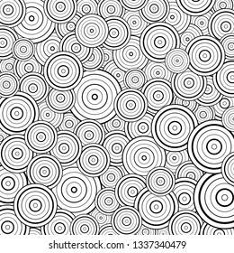 Abstract circle black line pattern design decoration background. You can use for abstraction artwork, print, design element, cover. illustration vector eps10