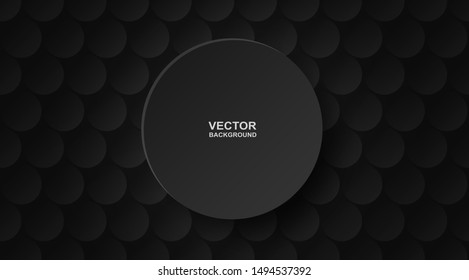 Abstract. Circle black overlap background. light and shadow. copy space .Vector.