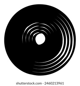 Abstract circle. Black round frame. Element for design. Vector illustration isolated on white background. EPS 10