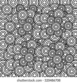 abstract circle black and white  background.doodle  pattern.doodle texture.vector illustration.   
