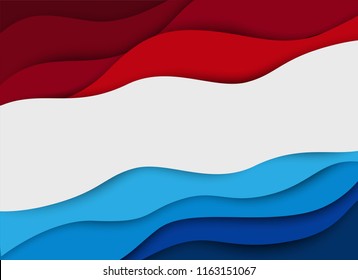 abstract circle blank paper blue and red ocean vector background, wave overlapping with shadow modern concept, for competition of business idea 
