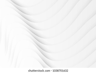 abstract circle blank paper white and gray tone vector background, wave overlapping with shadow modern concept, space for text or message web and book design