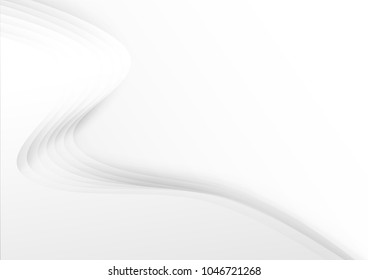 abstract circle blank paper white and gray tone vector background, wave overlapping with shadow modern concept, space for text or message web and book design