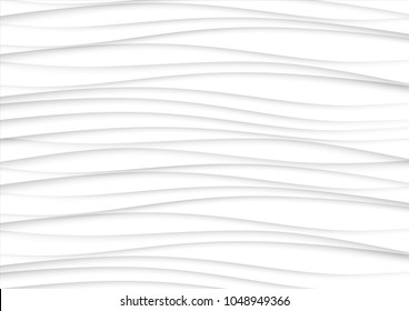 abstract circle blank paper white and gray tone vector background, wave overlapping with shadow modern concept, space for text or message web and book design