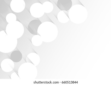 abstract circle blank paper white and gray tone vector background, overlapping with shadow modern concept, space for text or message web and book design