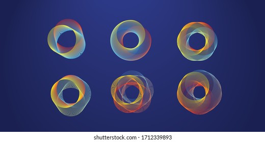 Abstract circle blend vector eps.10