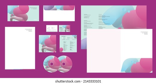 Abstract Circle Blended Bubble Modern Corporate Business Identity Stationery