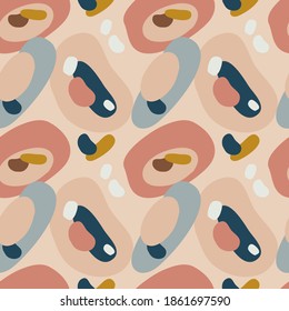 Abstract circle blots seamless pattern. Vector stock illustration. EPS 10