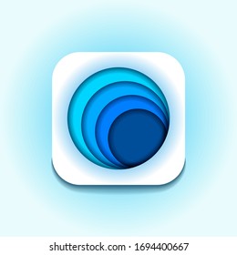 Abstract Circle Blue Deep Logo Vector Symbol