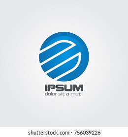 Abstract circle blue logo