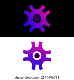 Abstract circle blue purple logo icon