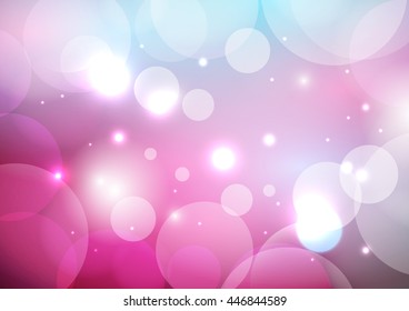 Abstract circle bokeh background. pink color tone concept vector design