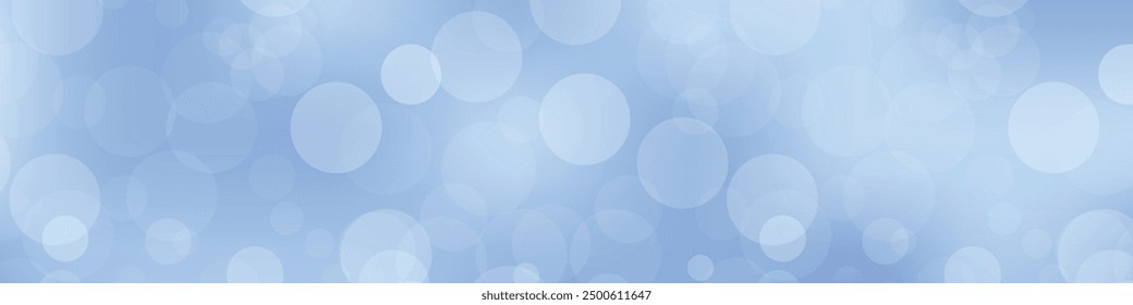 Fondo Abstractas del bokeh del círculo. Suave fondo de efecto de desenfoque azul suave. Degradado de color azul claro. Ilustración vectorial