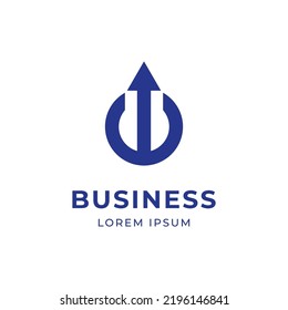 Abstract circle business arrow up logo icon for start up sign, logistics delivery Vector design template