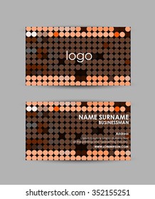 Abstract Circle - Business card vector design template.  