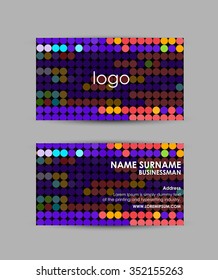 Abstract Circle - Business card vector design template.  