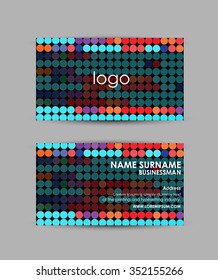 Abstract Circle - Business card vector design template.  
