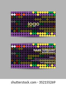 Abstract Circle - Business card vector design template.  