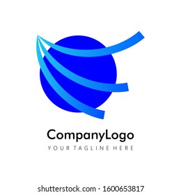 abstract circle business global graphic logo concept.