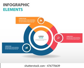 Abstract circle business Infographics elements, presentation template flat design vector illustration for web design marketing advertising