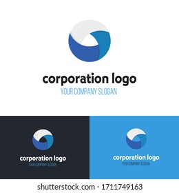 Abstract circle business logo template. Vector design.