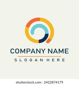 abstract circle business logo template