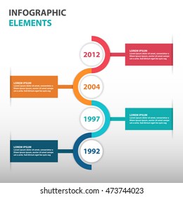 Abstract circle business timeline roadmap Infographics elements, presentation template flat design vector illustration for web design marketing advertising