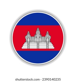 Icono de la bandera de Camboya del círculo abstracto