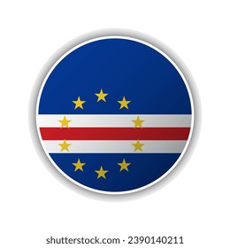 Abstract Circle Cape Verde Flag Icon