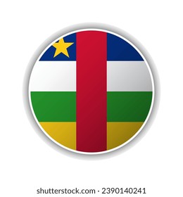 Abstract Circle Central African Republic Flag Icon