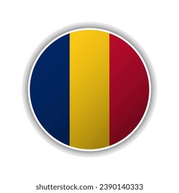 Abstract Circle Chad Flag Icon