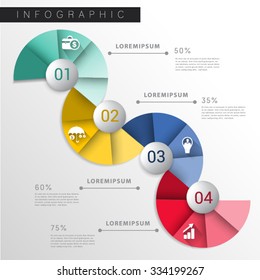 Abstract circle chart infographic element.education and business concept design,can used for banner,infographic,data,presentation business,chart,sign,brochure,leaflet ,web.Vector illustration.