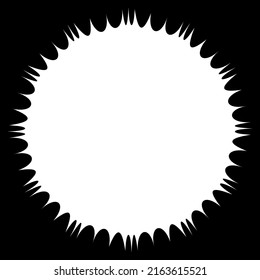 Abstract circle, circular geometric graphic, icon and symbol. Radial, concentric element, logo shape