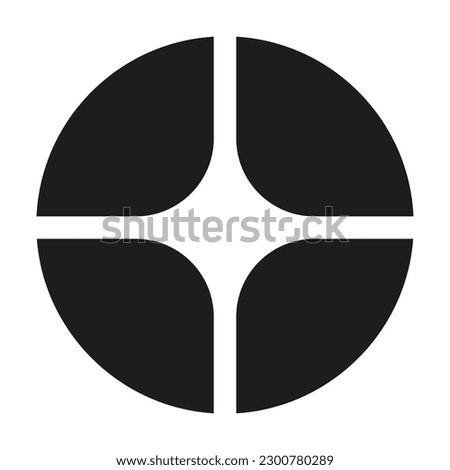 Abstract circle, circular geometric graphic, icon and symbol. Radial, concentric element, logo shape. Vector illustration.