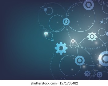 diseño vectorial futurista de rueda cognitiva circular abstracta.