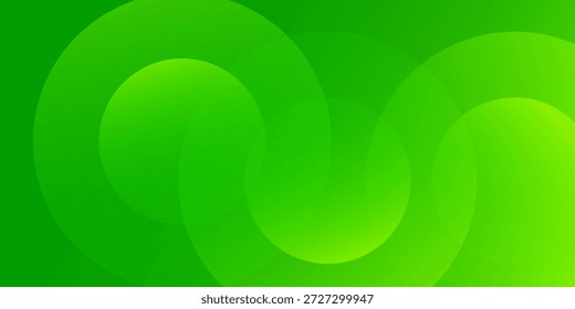 Abstract circle color of green gradient shapes background.