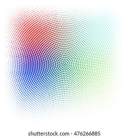 Abstract circle color halftone effect vector background