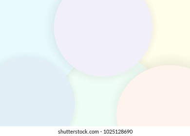 Abstract circle color paper and Creative colorful pastel background.