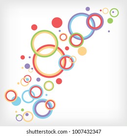 Abstract circle colorful background. Vector.