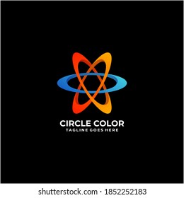 Abstract circle colorful logo design template